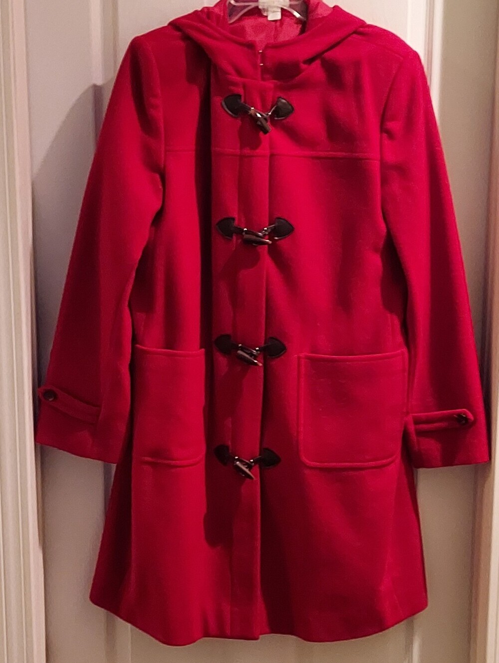 Red Wool Duffle Coat XL